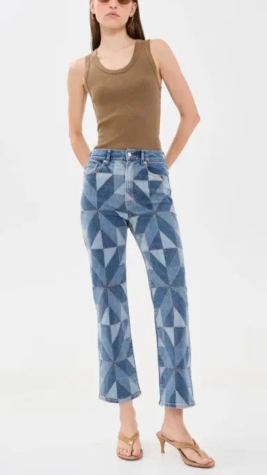 Veronica Beard Jean Dylan Ankle High Rise Straight Leg Jeans Prism Blue | Thumbnail 5 Veronica Beard Jean Dylan Ankle High Rise Straight Leg Jeans Prism Blue | Thumbnail 5