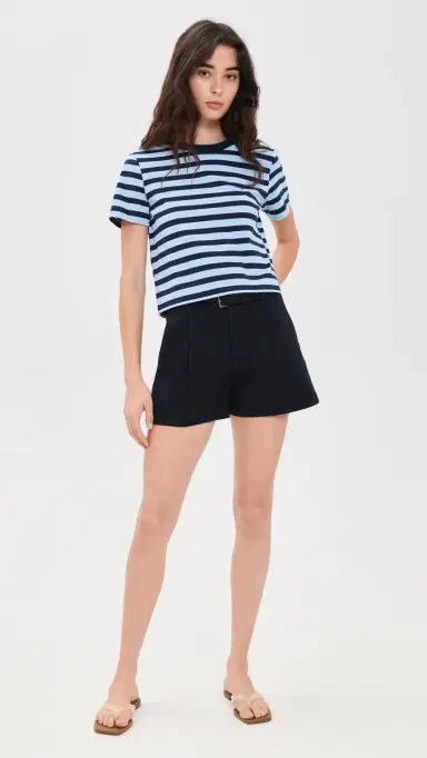 FRAME The Boxy Tee Chambray Stripe | Thumbnail 5 FRAME The Boxy Tee Chambray Stripe | Thumbnail 5