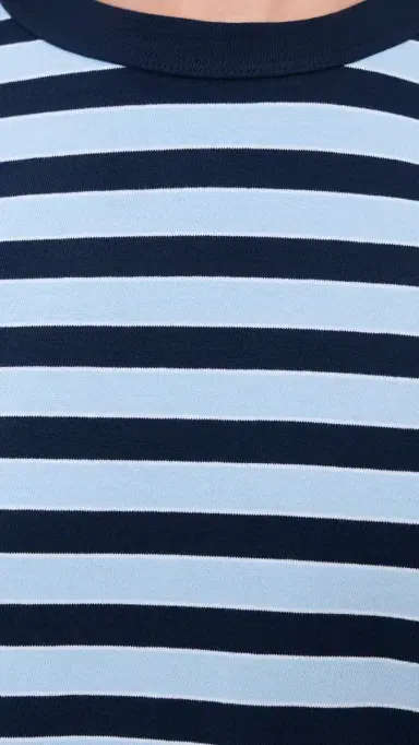 FRAME The Boxy Tee Chambray Stripe | Thumbnail 6 FRAME The Boxy Tee Chambray Stripe | Thumbnail 6