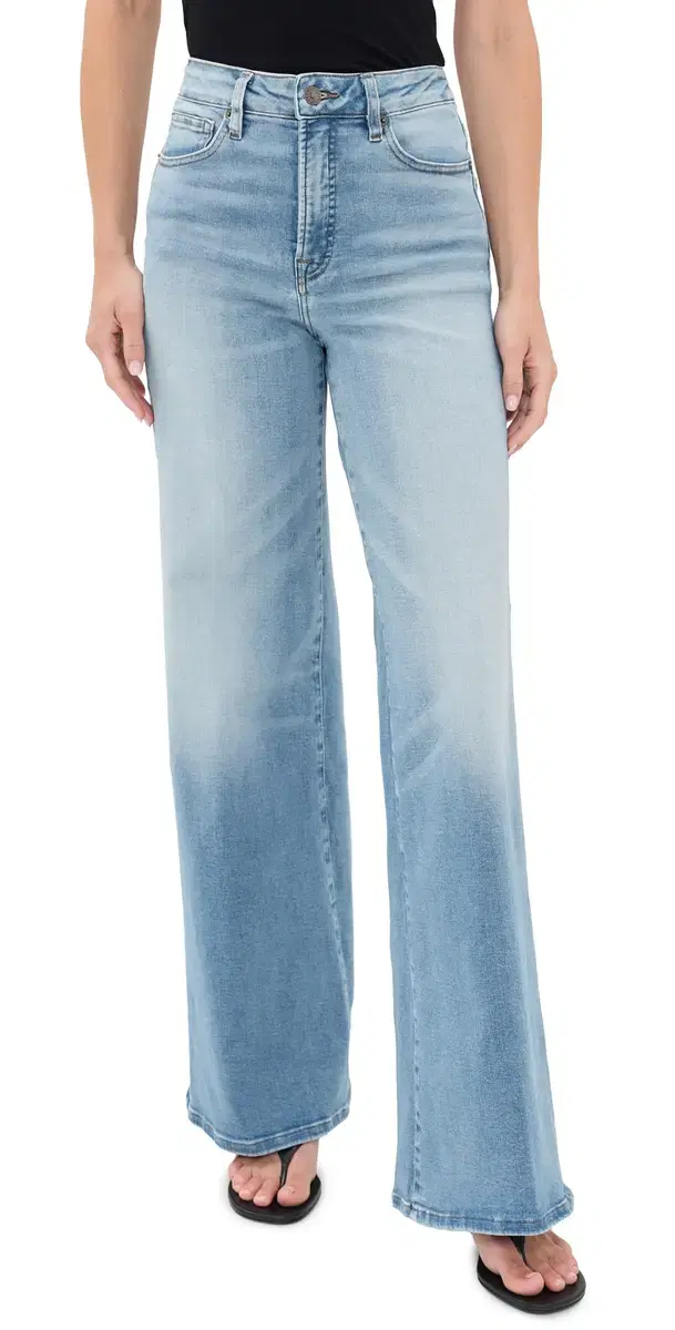Good American Good Waist Palazzo Jeans Indigo17
