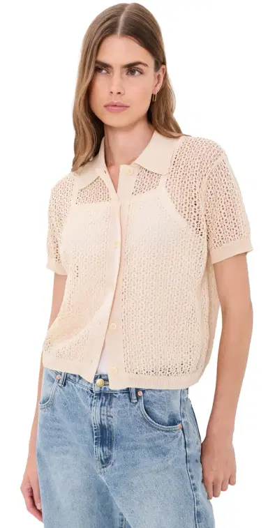 The Great. THE GREAT. The Crochet Polo | Thumbnail 1 The Great. THE GREAT. The Crochet Polo | Thumbnail 1