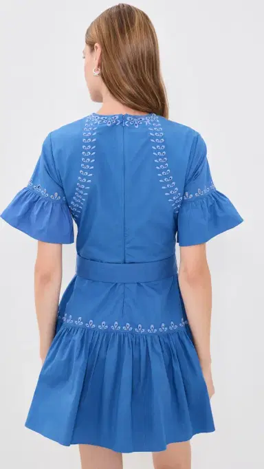 Shoshanna Tessa Mini Dress Marina | Thumbnail 3