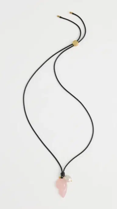 Luv AJ The Santorini Pendant Cord Necklace Black One Size | Thumbnail 4