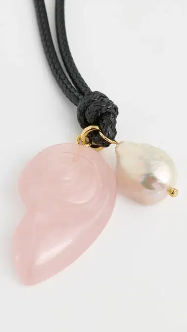 Luv AJ The Santorini Pendant Cord Necklace Black One Size | Thumbnail 5