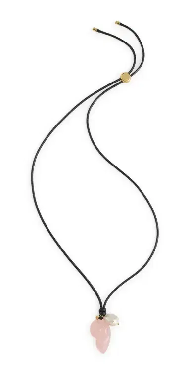 Luv AJ The Santorini Pendant Cord Necklace Black One Size | Thumbnail 1