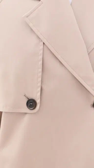 Anine Bing Rickie Cropped Trench Coat Beige S | Thumbnail 6