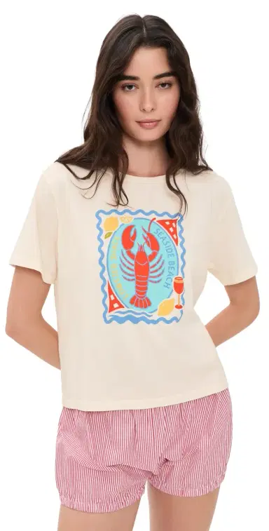 Sunny Somewhere Seaside Beach Shack Everyday Tee Off White L | Thumbnail 1 Sunny Somewhere Seaside Beach Shack Everyday Tee Off White L | Thumbnail 1