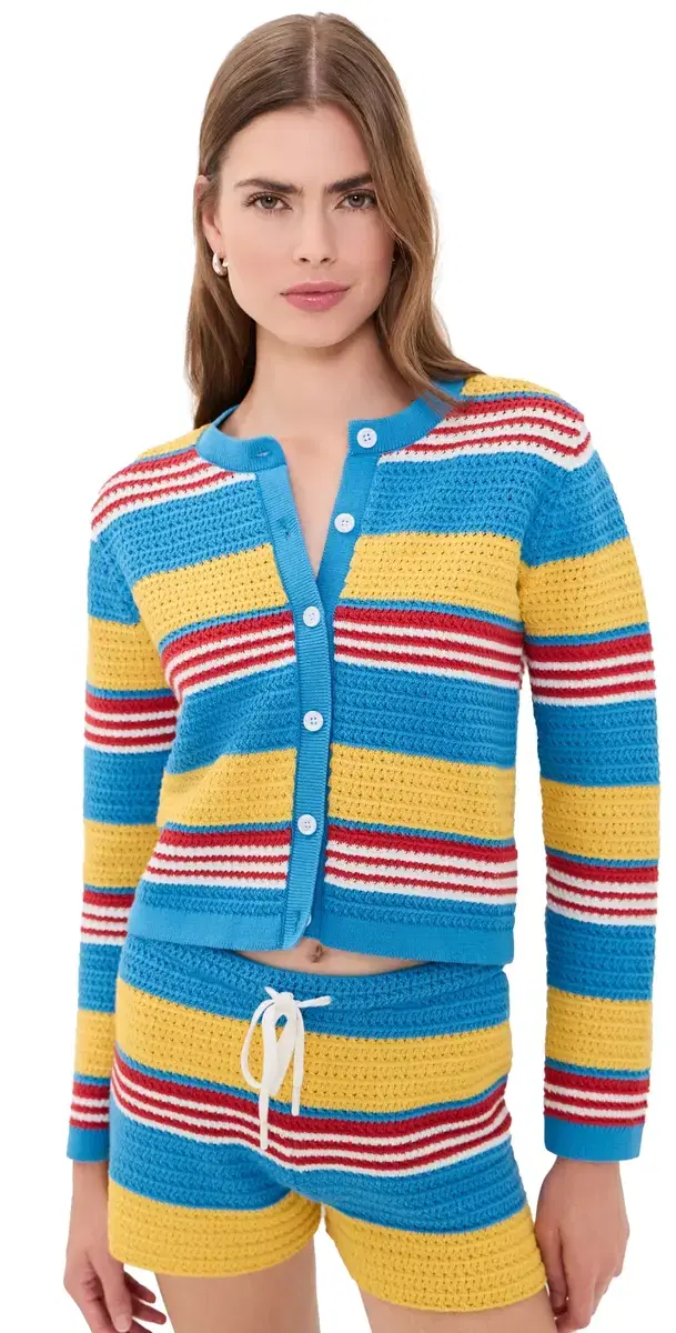 POSSE Tammy Cardigan Blue ultistripe