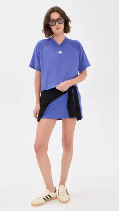 Adidas Golf Beyond Climacool V Neck Top Dual Indigo M | Thumbnail 5 Adidas Golf Beyond Climacool V Neck Top Dual Indigo M | Thumbnail 5