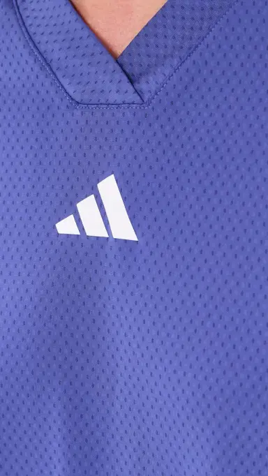 Adidas Golf Beyond Climacool V Neck Top Dual Indigo M | Thumbnail 6 Adidas Golf Beyond Climacool V Neck Top Dual Indigo M | Thumbnail 6