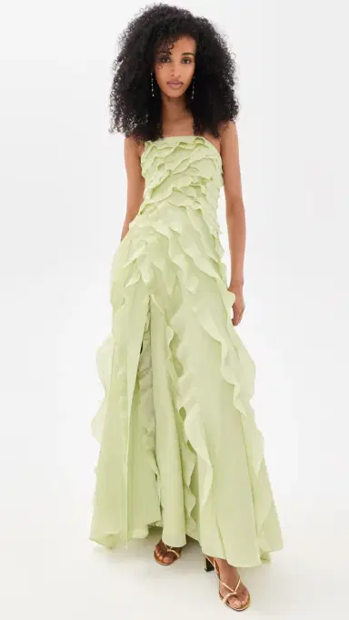 Aje Allairie Gown Sea Green | Thumbnail 5