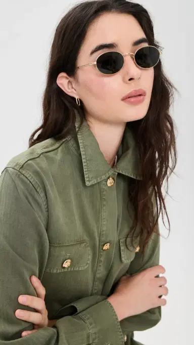 Chimi Titan Oval Sunglasses Gold One Size | Thumbnail 3 Chimi Titan Oval Sunglasses Gold One Size | Thumbnail 3