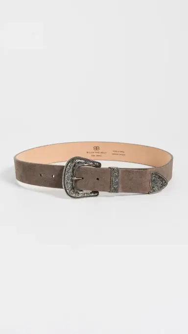 B-Low The Belt Frank Suede Belt Elephant ilver | Thumbnail 2