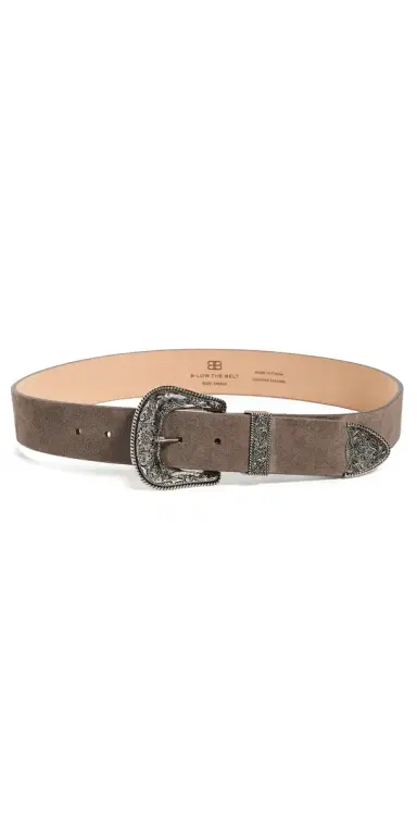 B-Low The Belt Frank Suede Belt Elephant ilver | Thumbnail 1