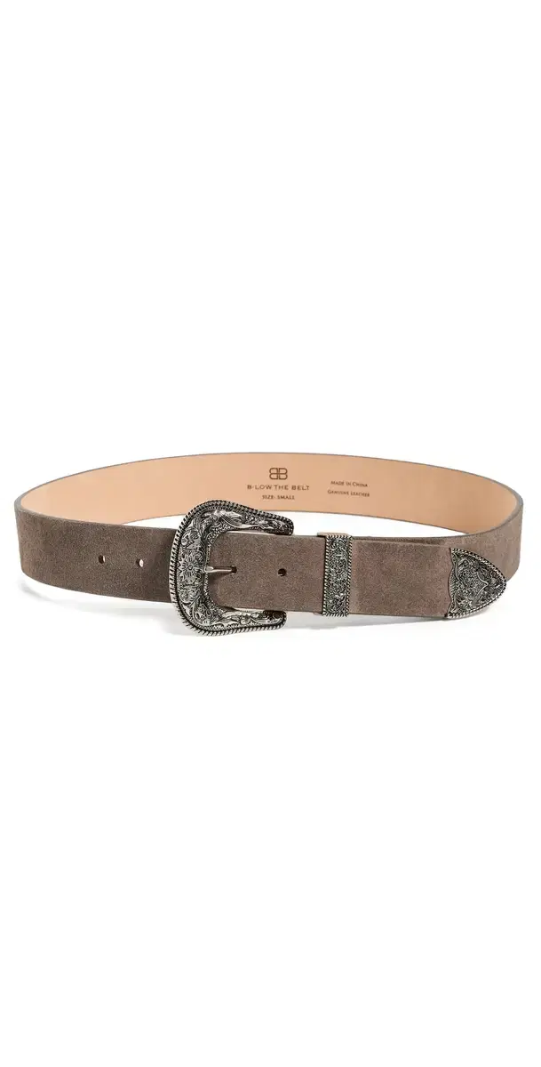 B-Low The Belt Frank uede Belt Elephant ilver