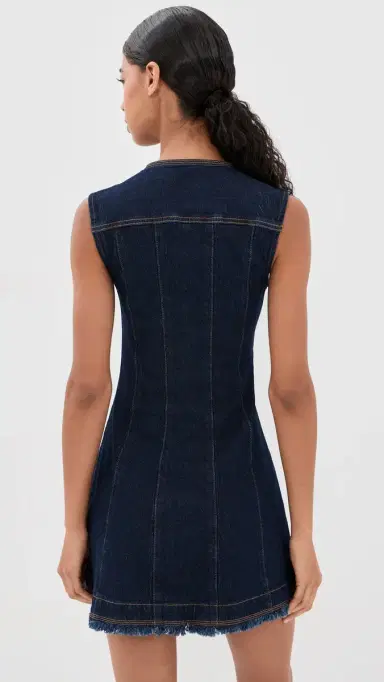 Simkhai Hanley Denim Mini Dress Indigo Rinse | Thumbnail 3