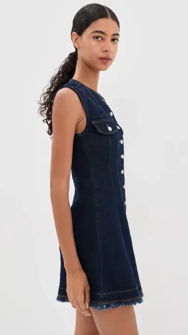 Simkhai Hanley Denim Mini Dress Indigo Rinse | Thumbnail 4