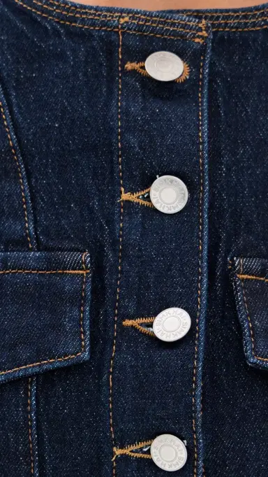 Simkhai Hanley Denim Mini Dress Indigo Rinse | Thumbnail 6