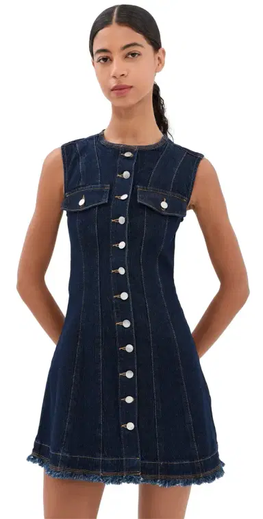 Simkhai Hanley Denim Mini Dress Indigo Rinse | Thumbnail 1