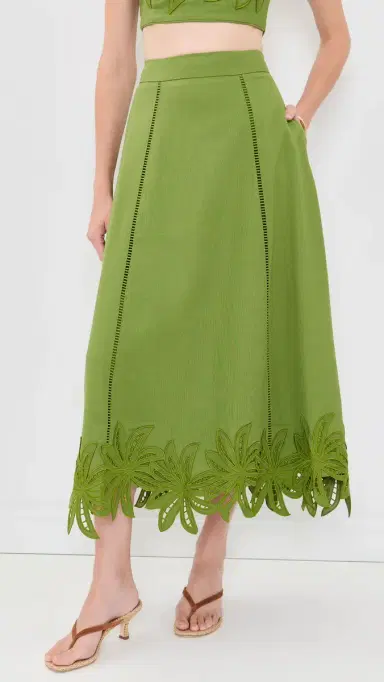English Factory Palm Tree Skirt Green L | Thumbnail 2