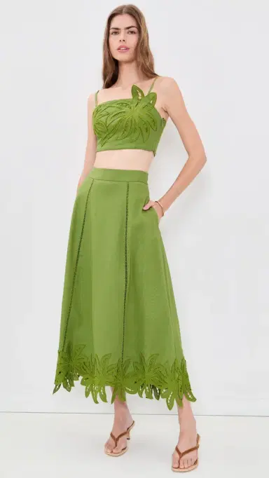 English Factory Palm Tree Skirt Green L | Thumbnail 5