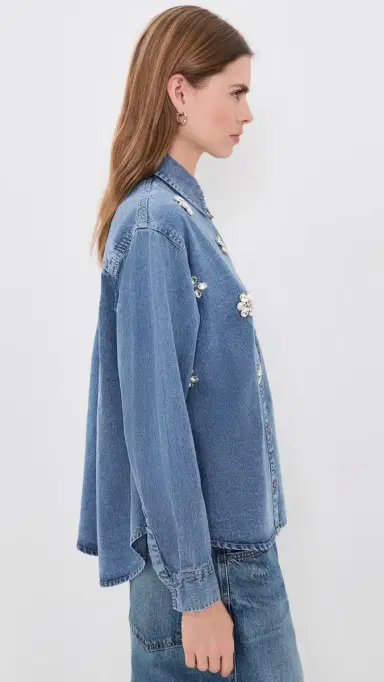 Essentiel Antwerp Konnection Rhinestone Shirt Aquamarine | Thumbnail 4 Essentiel Antwerp Konnection Rhinestone Shirt Aquamarine | Thumbnail 4
