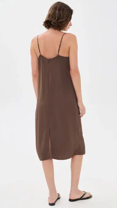 Madewell Midi Slip Dress Dark Brown | Thumbnail 3 Madewell Midi Slip Dress Dark Brown | Thumbnail 3