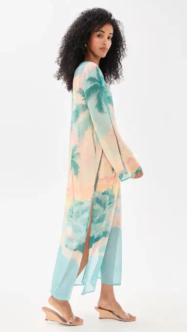 Show Me Your Mumu taycation Coverup Maxi Dress unset Cove Chiffon | Thumbnail 4 Show Me Your Mumu taycation Coverup Maxi Dress unset Cove Chiffon | Thumbnail 4