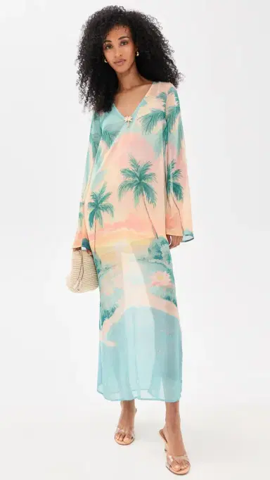 Show Me Your Mumu taycation Coverup Maxi Dress unset Cove Chiffon | Thumbnail 5 Show Me Your Mumu taycation Coverup Maxi Dress unset Cove Chiffon | Thumbnail 5