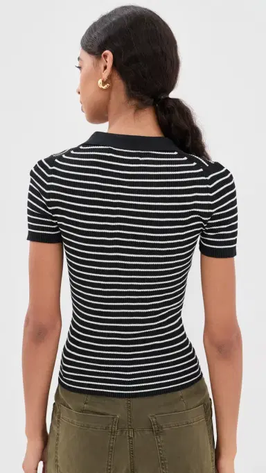 Nili Lotan Fenna Stripe Polo | Thumbnail 3 Nili Lotan Fenna Stripe Polo | Thumbnail 3