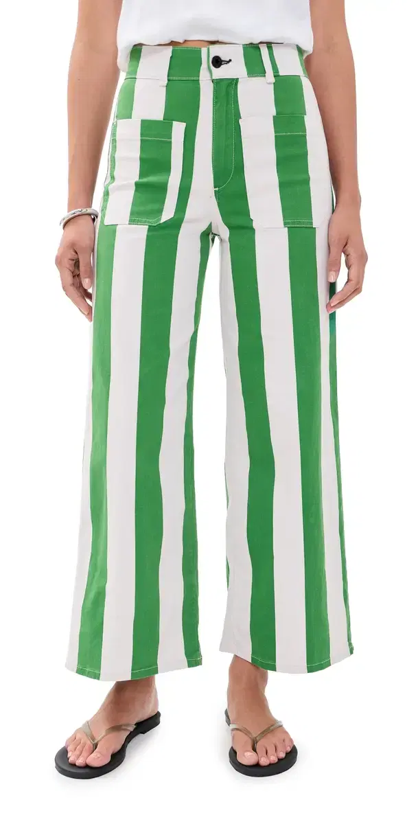 ASKK NY Cropped Sailor Pants Beverly Stripe