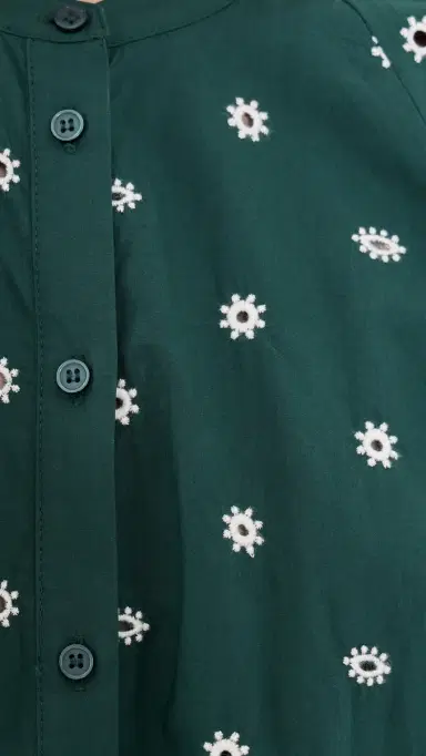 ESSENTIEL ANTWERP Kaylani Scallop Dress Combo1 Bottle Green | Thumbnail 6