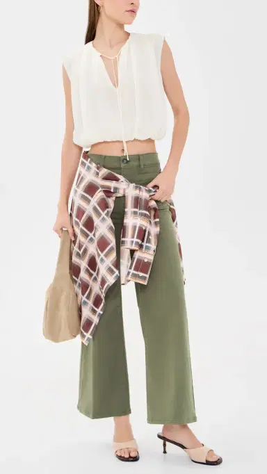 Frame Le Slim Palazzo Modernist Pocket Pants Grasshopper 32 | Thumbnail 5 Frame Le Slim Palazzo Modernist Pocket Pants Grasshopper 32 | Thumbnail 5