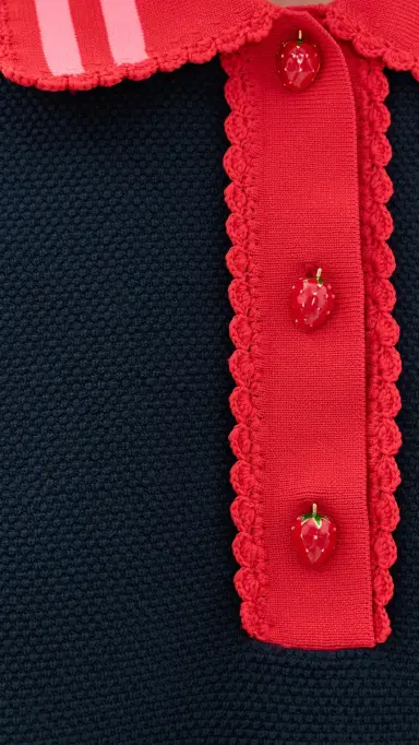 Essentiel Antwerp Kontrast Knitted Polo Combo4 Navy | Thumbnail 6