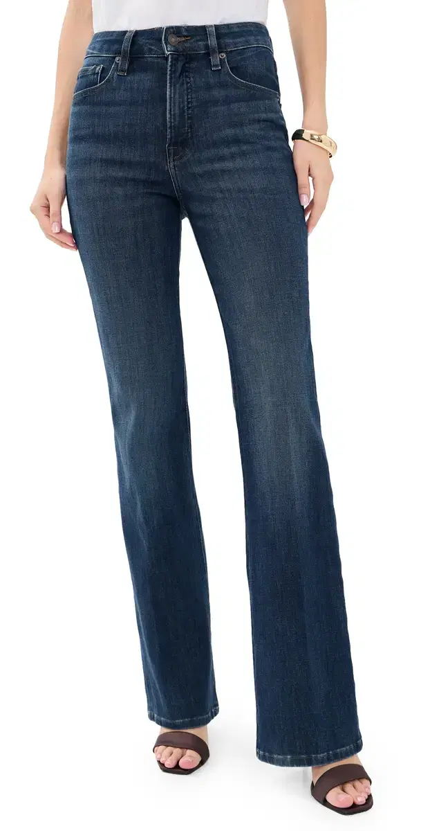 Good American Good Classic Bootcut Jeans indigo977