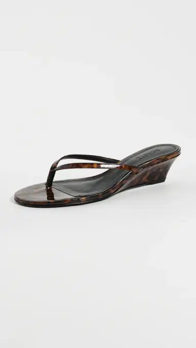 Schutz Roslyn Wedge Casual Sandals Brown | Thumbnail 2