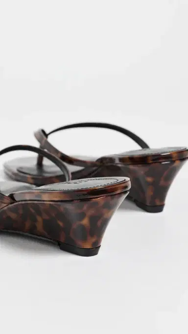 Schutz Roslyn Wedge Casual Sandals Brown | Thumbnail 4