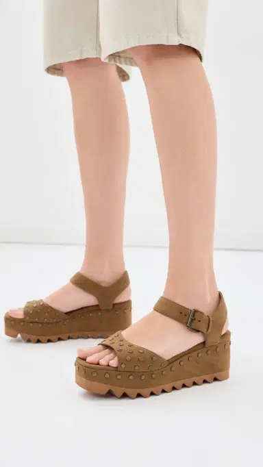 Stella McCartney Elyse Studded Faux Suede Platform Sandals | Thumbnail 3 Stella McCartney Elyse Studded Faux Suede Platform Sandals | Thumbnail 3