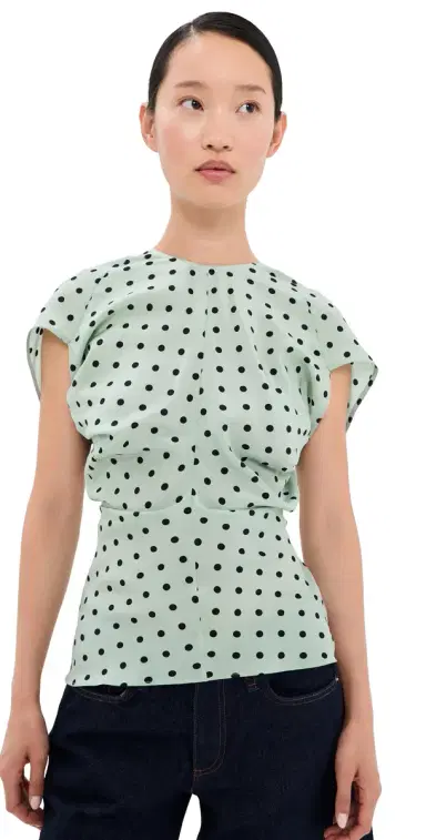 Marni Polka Dot Blouse Mint | Thumbnail 1 Marni Polka Dot Blouse Mint | Thumbnail 1