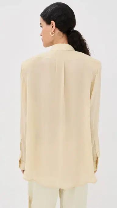 FRENKEN Ralf Silk Classic Oversized 1980's Men's Shirt Butter | Thumbnail 3