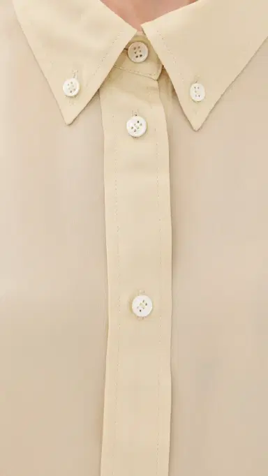 FRENKEN Ralf Silk Classic Oversized 1980's Men's Shirt Butter | Thumbnail 6