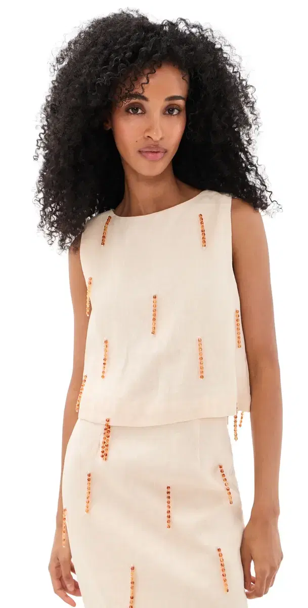 VRG GRL iena Linen Top Cream