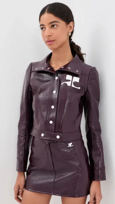 Courrèges Vinyl Reedition Jacket Burnt Red | Thumbnail 2 Courrèges Vinyl Reedition Jacket Burnt Red | Thumbnail 2