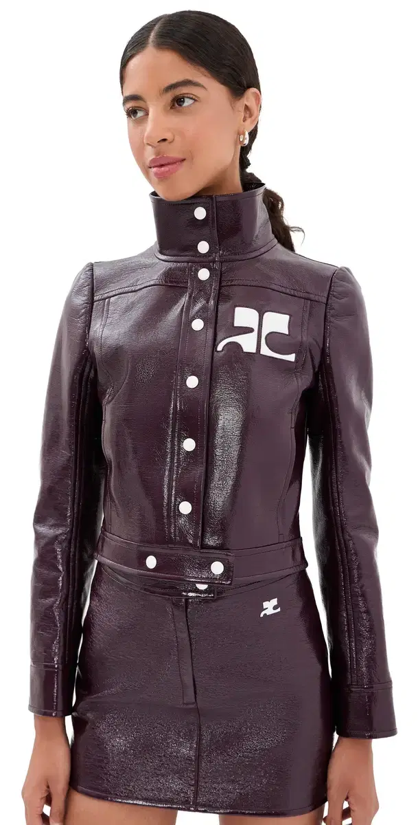 Courrèges Vinyl Reedition Jacket Burnt Red