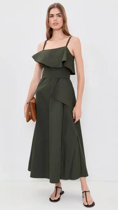 Proenza Schouler White Label Reign Midi Dress Willow | Thumbnail 2 Proenza Schouler White Label Reign Midi Dress Willow | Thumbnail 2