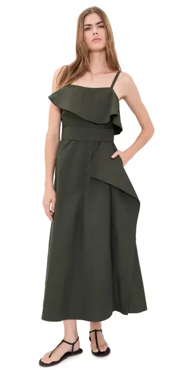 Proenza Schouler White Label Reign Midi Dress Willow | Thumbnail 1 Proenza Schouler White Label Reign Midi Dress Willow | Thumbnail 1