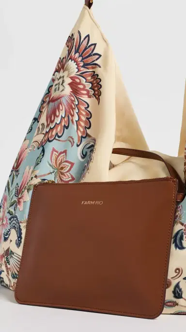 Farm Rio Satin Scarf Medium Bag | Thumbnail 5 Farm Rio Satin Scarf Medium Bag | Thumbnail 5