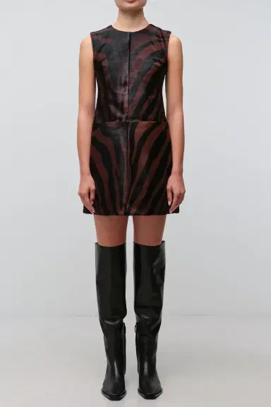 Simkhai Sonoma Sleeveless Mini Dress - Zebra | Thumbnail 3 Simkhai Sonoma Sleeveless Mini Dress - Zebra | Thumbnail 3