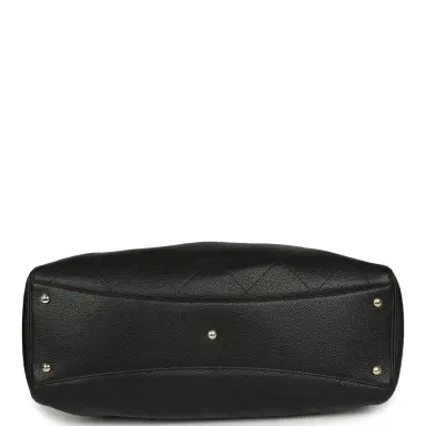 Chanel Chanel Maxi Shopping Bag Black Grained Calfskin Gold Hardware | Thumbnail 6