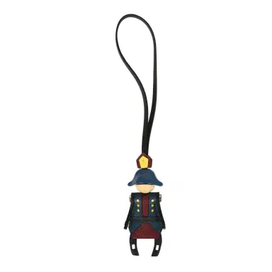 HERMÈS Hermes Artificier Bag Charm Black, Deep Bleu, Rouge H, Vert Fonce, Citron Epsom, Chevre Mysore Palladium Hardware | Thumbnail 1